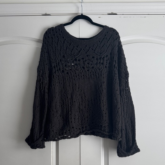 Free People Sweaters - Free People Black Knit Sweater